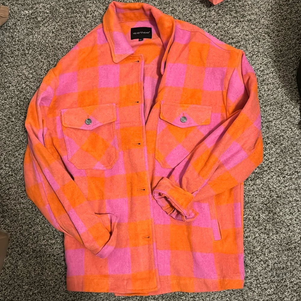 Colorful plaid shacket